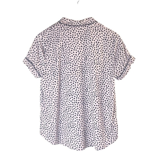 KATE SPADE Blush Pink Black Dots Short Sleeve Long Pant Pajamas Top M/Pant S - Picture 3 of 9